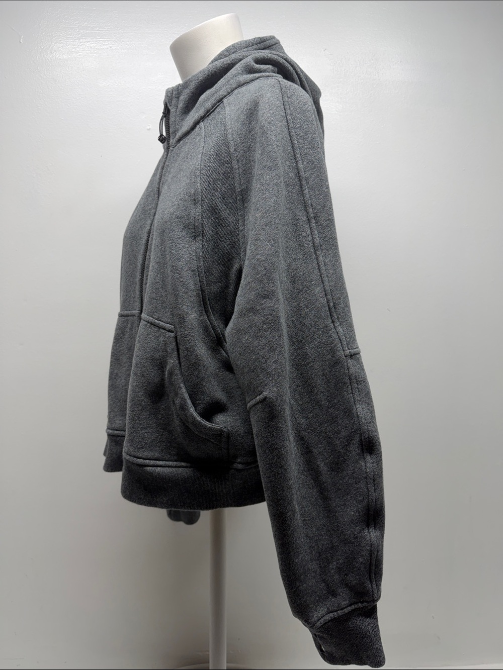 Lululemon Scuba Hoodie Oversized Full Zip Hooded Sweatshirt Fleece Gray M / L - Picture 6 of 8